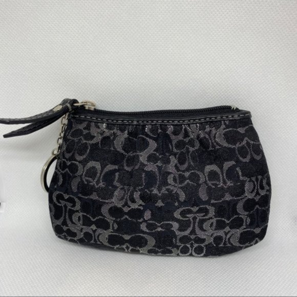Coach Small Signature Cs’ Coin Purse & Key Ring - Picture 1 of 3
